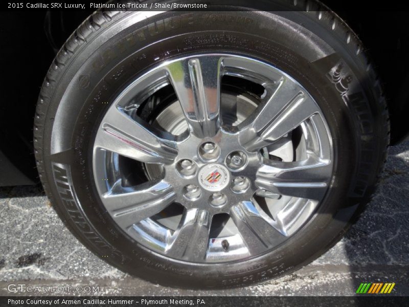 Platinum Ice Tricoat / Shale/Brownstone 2015 Cadillac SRX Luxury