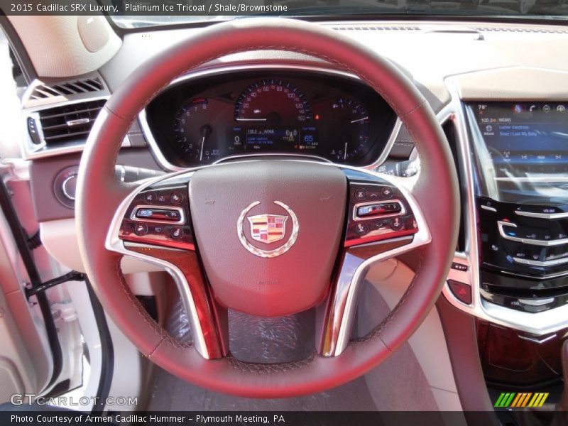 Platinum Ice Tricoat / Shale/Brownstone 2015 Cadillac SRX Luxury