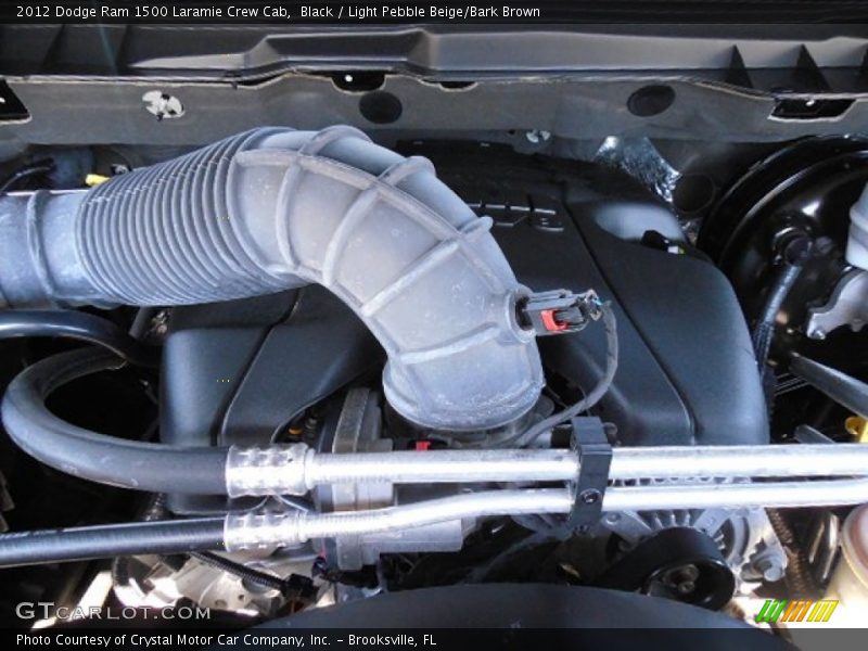 Black / Light Pebble Beige/Bark Brown 2012 Dodge Ram 1500 Laramie Crew Cab