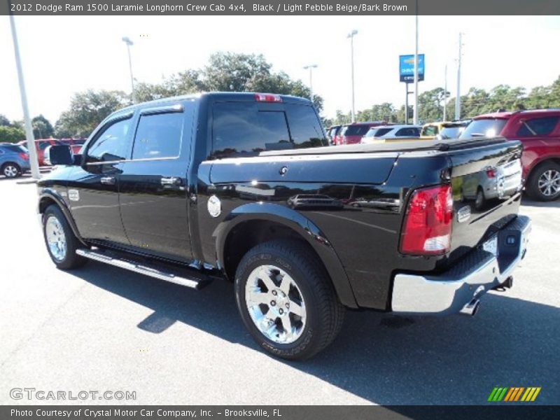 Black / Light Pebble Beige/Bark Brown 2012 Dodge Ram 1500 Laramie Longhorn Crew Cab 4x4