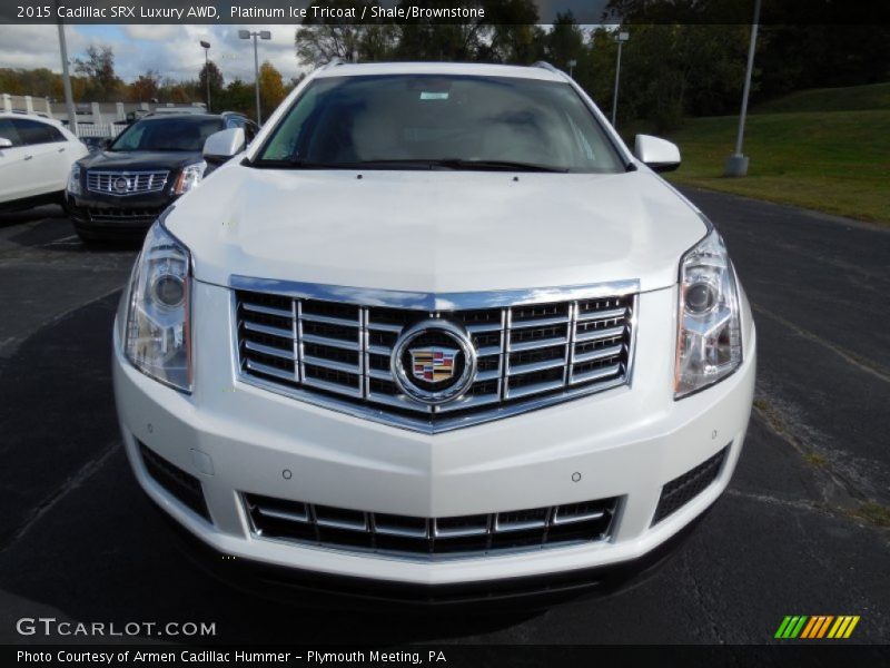 Platinum Ice Tricoat / Shale/Brownstone 2015 Cadillac SRX Luxury AWD
