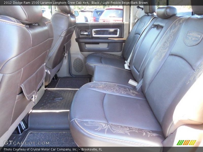 Black / Light Pebble Beige/Bark Brown 2012 Dodge Ram 1500 Laramie Longhorn Crew Cab 4x4