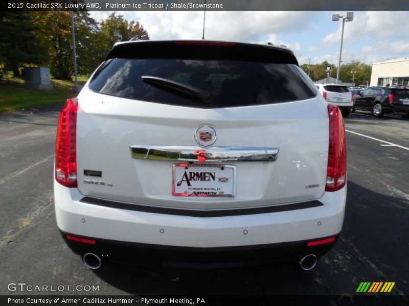 Platinum Ice Tricoat / Shale/Brownstone 2015 Cadillac SRX Luxury AWD