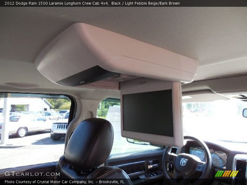 Black / Light Pebble Beige/Bark Brown 2012 Dodge Ram 1500 Laramie Longhorn Crew Cab 4x4