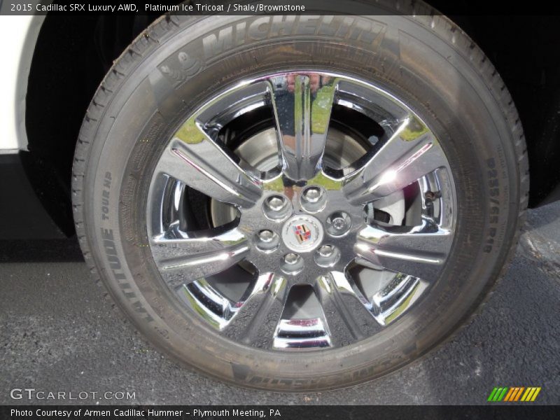 Platinum Ice Tricoat / Shale/Brownstone 2015 Cadillac SRX Luxury AWD