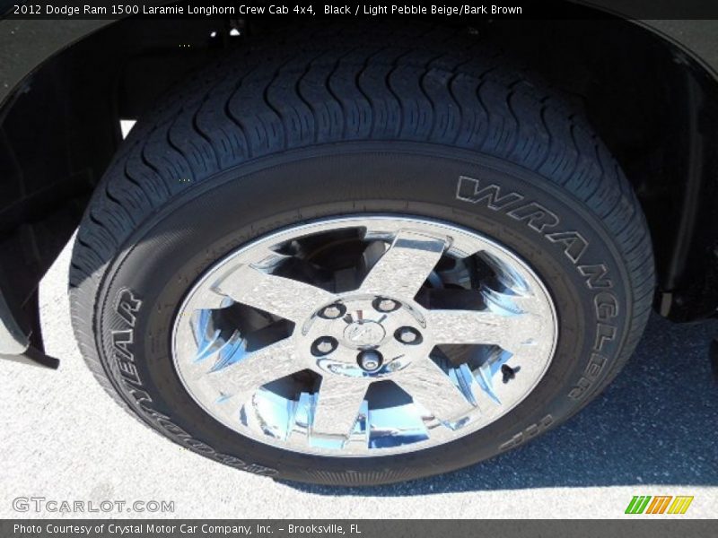 Black / Light Pebble Beige/Bark Brown 2012 Dodge Ram 1500 Laramie Longhorn Crew Cab 4x4