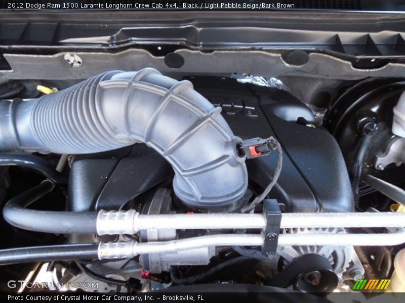 Black / Light Pebble Beige/Bark Brown 2012 Dodge Ram 1500 Laramie Longhorn Crew Cab 4x4