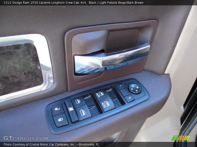 Black / Light Pebble Beige/Bark Brown 2012 Dodge Ram 1500 Laramie Longhorn Crew Cab 4x4