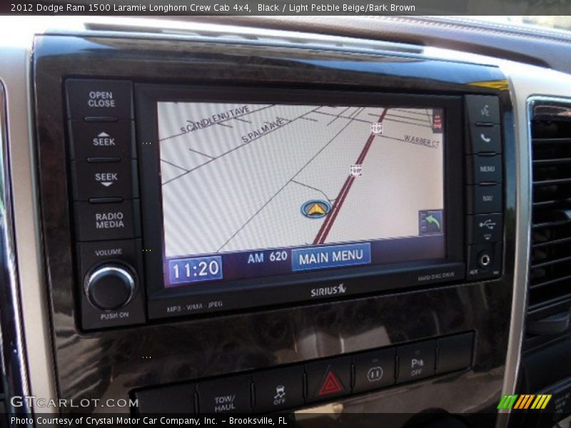 Black / Light Pebble Beige/Bark Brown 2012 Dodge Ram 1500 Laramie Longhorn Crew Cab 4x4
