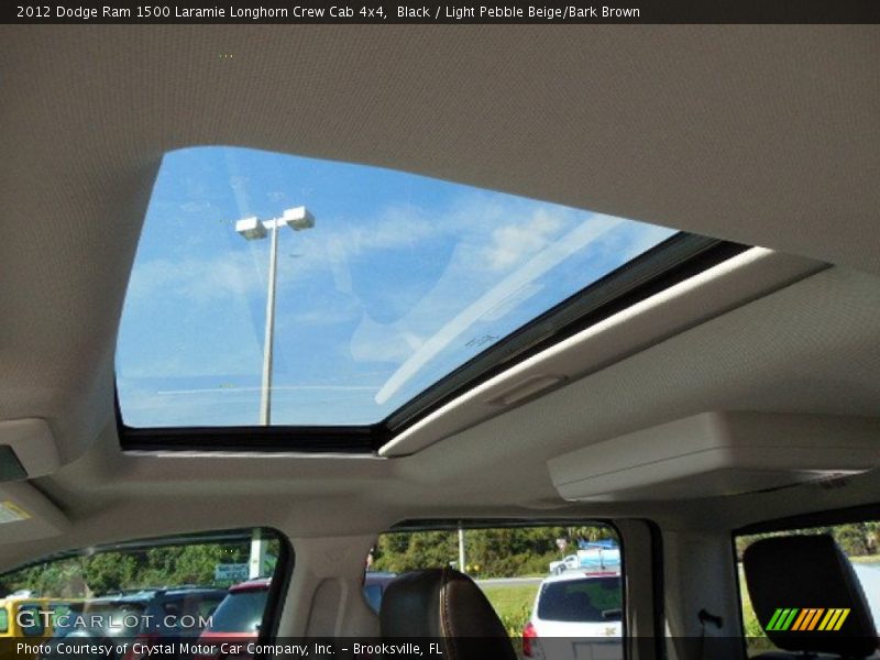 Black / Light Pebble Beige/Bark Brown 2012 Dodge Ram 1500 Laramie Longhorn Crew Cab 4x4