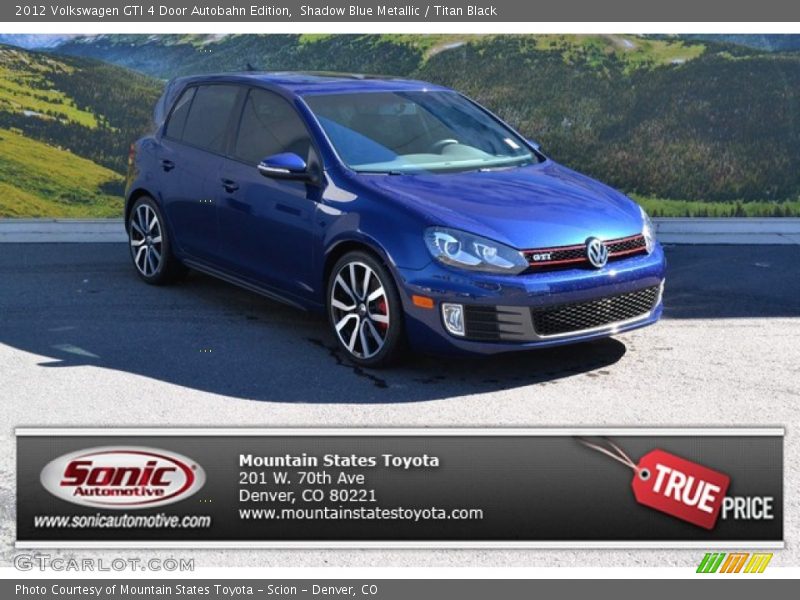 Shadow Blue Metallic / Titan Black 2012 Volkswagen GTI 4 Door Autobahn Edition