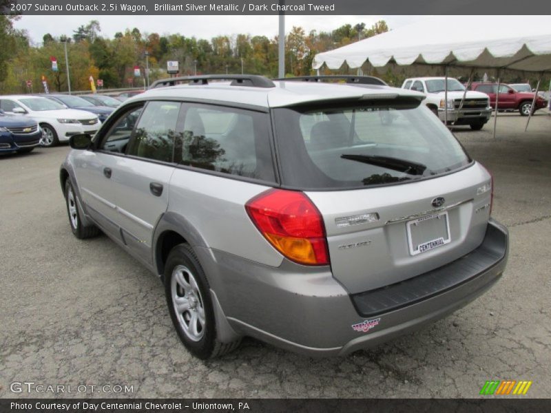 Brilliant Silver Metallic / Dark Charcoal Tweed 2007 Subaru Outback 2.5i Wagon