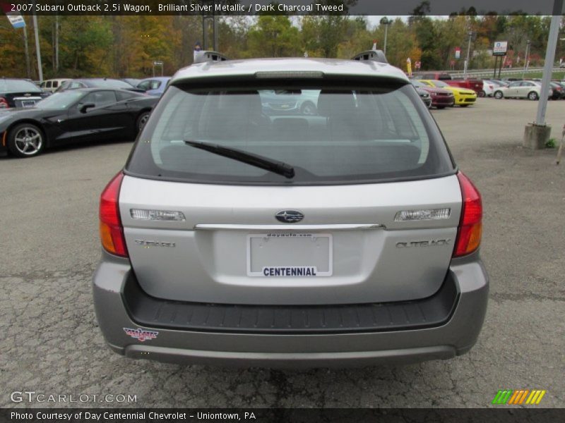 Brilliant Silver Metallic / Dark Charcoal Tweed 2007 Subaru Outback 2.5i Wagon