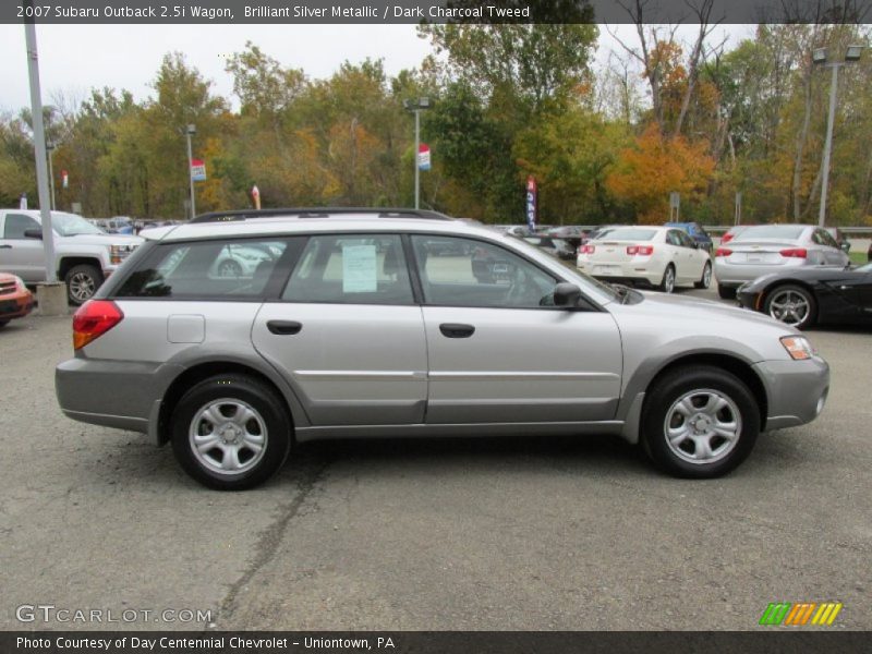 Brilliant Silver Metallic / Dark Charcoal Tweed 2007 Subaru Outback 2.5i Wagon