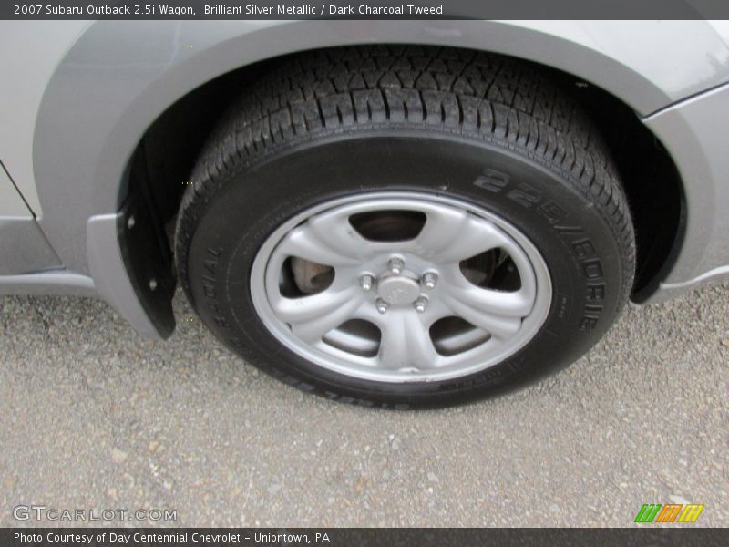 Brilliant Silver Metallic / Dark Charcoal Tweed 2007 Subaru Outback 2.5i Wagon