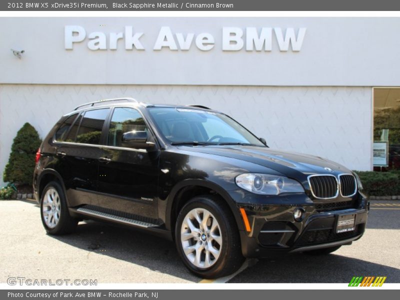 Black Sapphire Metallic / Cinnamon Brown 2012 BMW X5 xDrive35i Premium