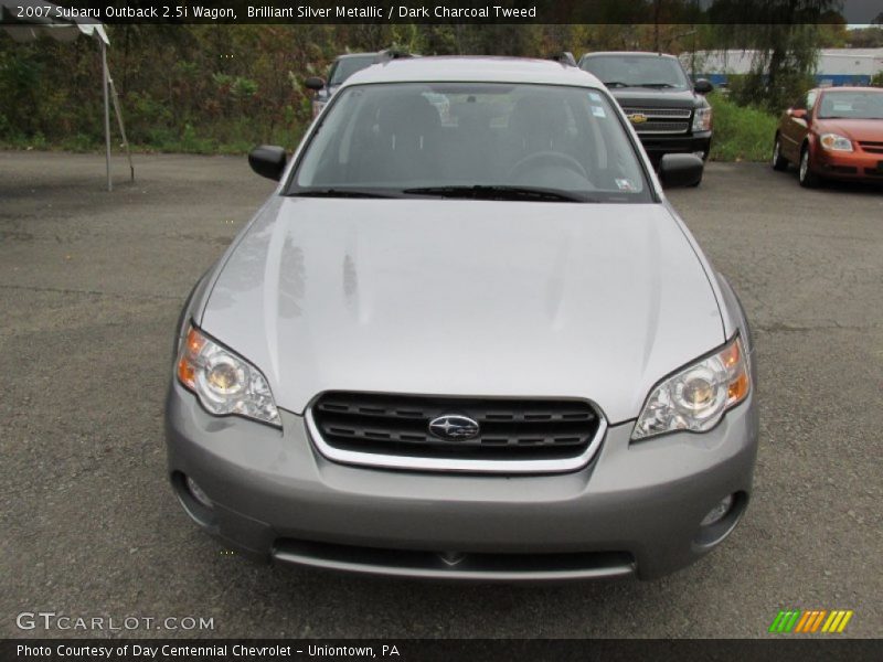 Brilliant Silver Metallic / Dark Charcoal Tweed 2007 Subaru Outback 2.5i Wagon