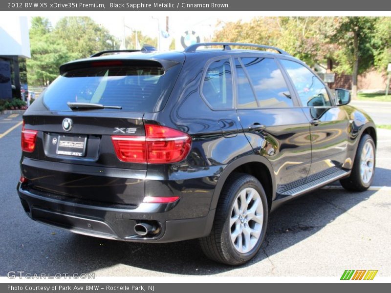 Black Sapphire Metallic / Cinnamon Brown 2012 BMW X5 xDrive35i Premium