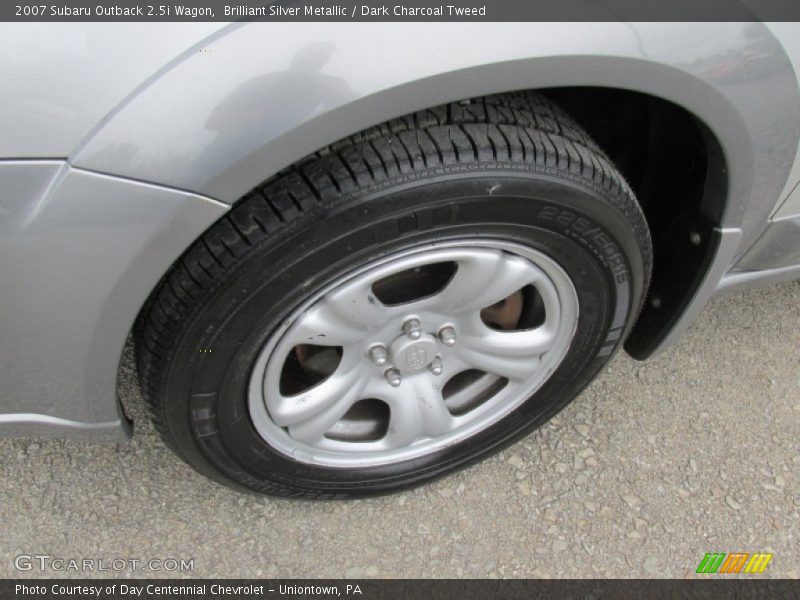 Brilliant Silver Metallic / Dark Charcoal Tweed 2007 Subaru Outback 2.5i Wagon