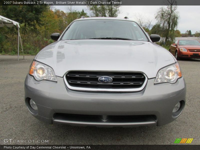 Brilliant Silver Metallic / Dark Charcoal Tweed 2007 Subaru Outback 2.5i Wagon