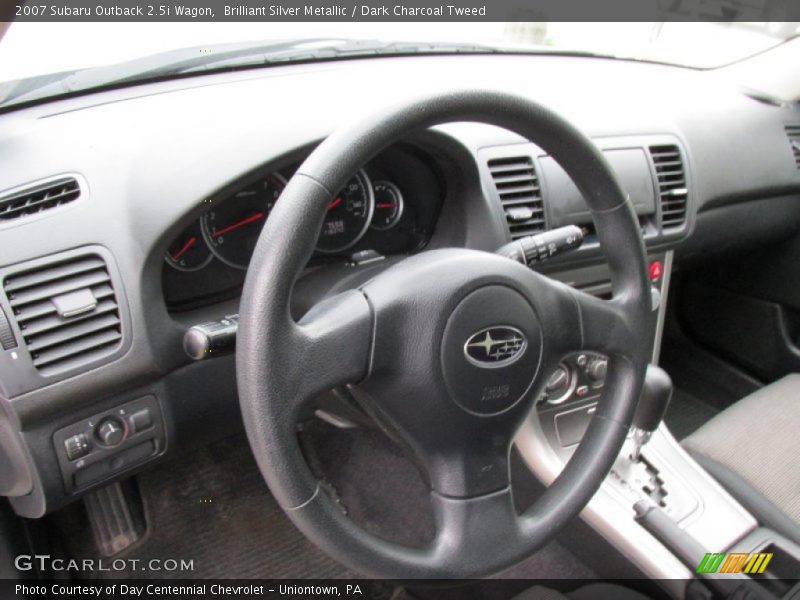 Brilliant Silver Metallic / Dark Charcoal Tweed 2007 Subaru Outback 2.5i Wagon