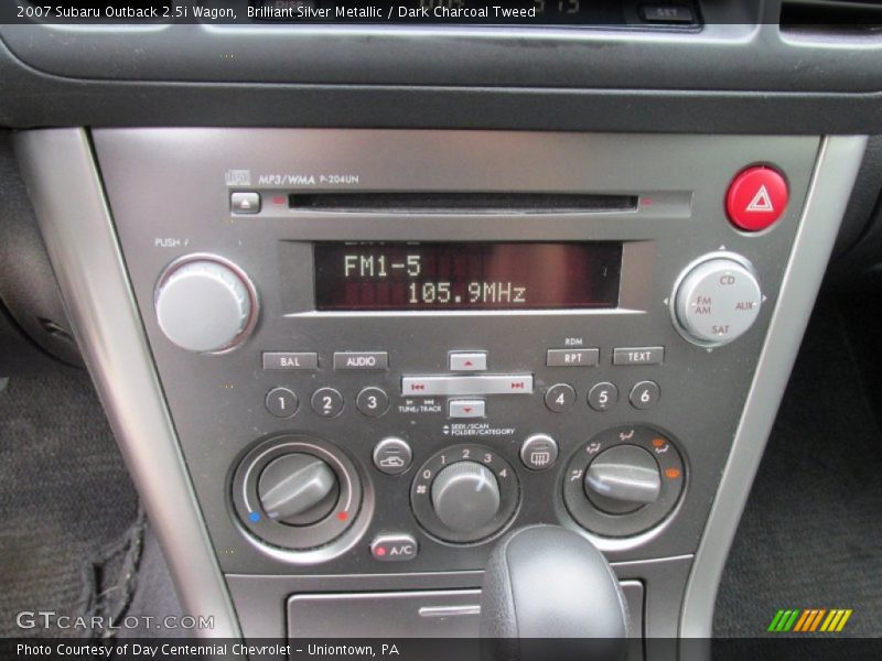 Brilliant Silver Metallic / Dark Charcoal Tweed 2007 Subaru Outback 2.5i Wagon