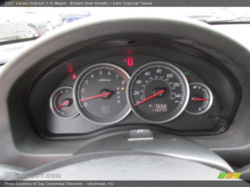 Brilliant Silver Metallic / Dark Charcoal Tweed 2007 Subaru Outback 2.5i Wagon