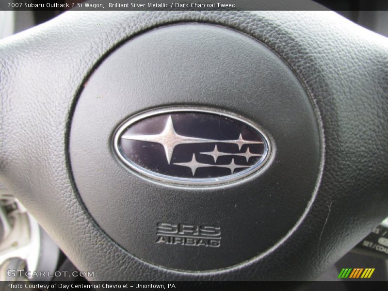 Brilliant Silver Metallic / Dark Charcoal Tweed 2007 Subaru Outback 2.5i Wagon