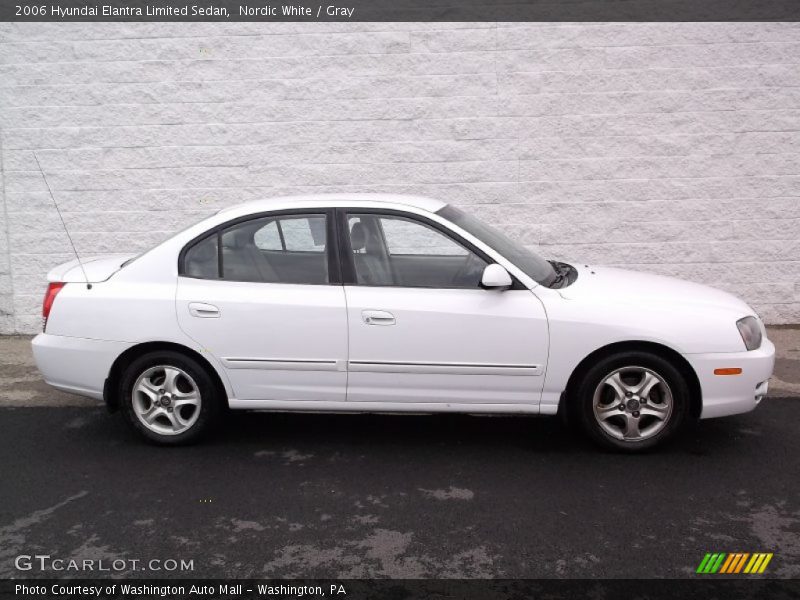 Nordic White / Gray 2006 Hyundai Elantra Limited Sedan