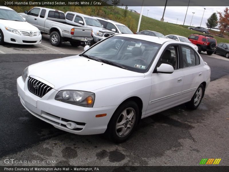 Nordic White / Gray 2006 Hyundai Elantra Limited Sedan