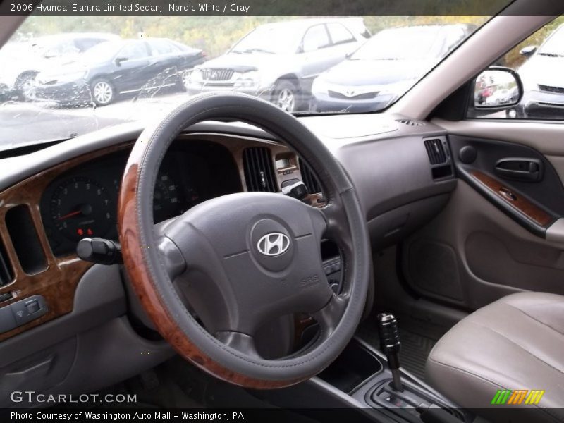 Nordic White / Gray 2006 Hyundai Elantra Limited Sedan