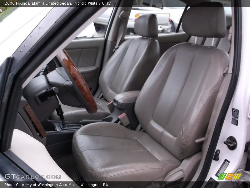 Nordic White / Gray 2006 Hyundai Elantra Limited Sedan