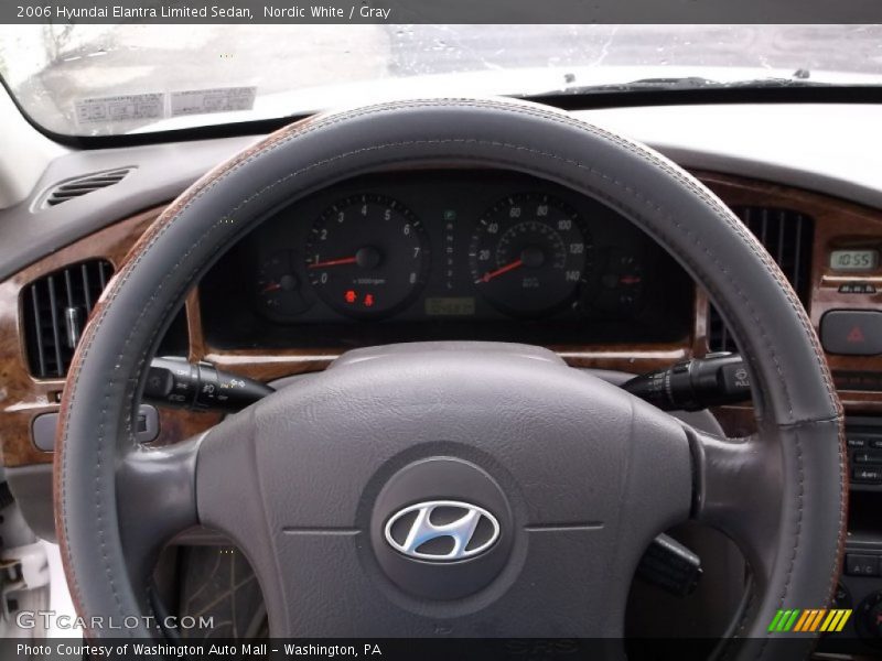 Nordic White / Gray 2006 Hyundai Elantra Limited Sedan