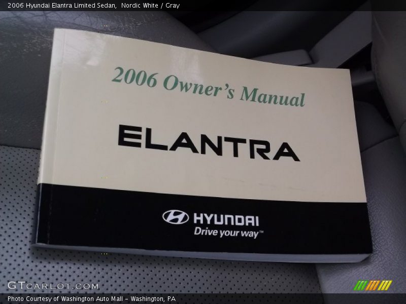 Nordic White / Gray 2006 Hyundai Elantra Limited Sedan