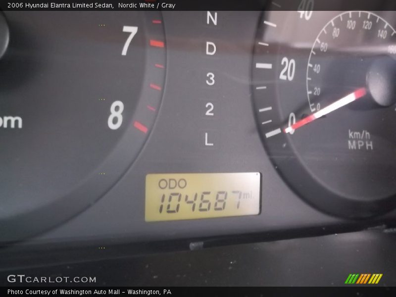 Nordic White / Gray 2006 Hyundai Elantra Limited Sedan