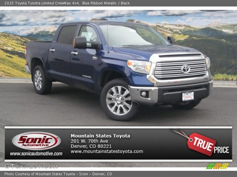 Blue Ribbon Metallic / Black 2015 Toyota Tundra Limited CrewMax 4x4