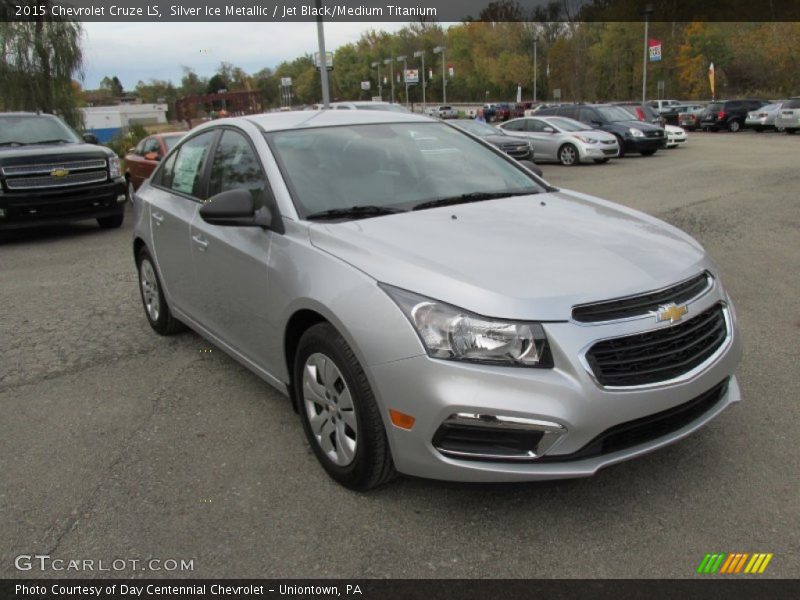 Silver Ice Metallic / Jet Black/Medium Titanium 2015 Chevrolet Cruze LS