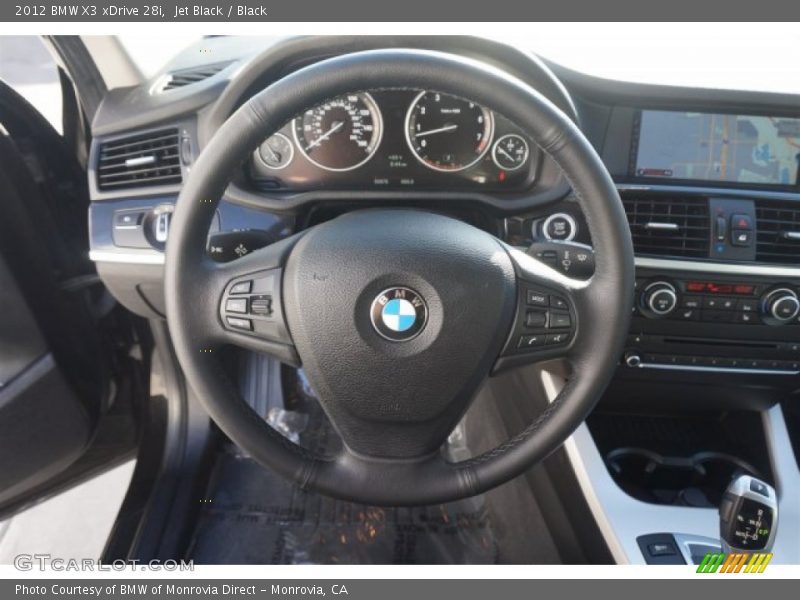 Jet Black / Black 2012 BMW X3 xDrive 28i