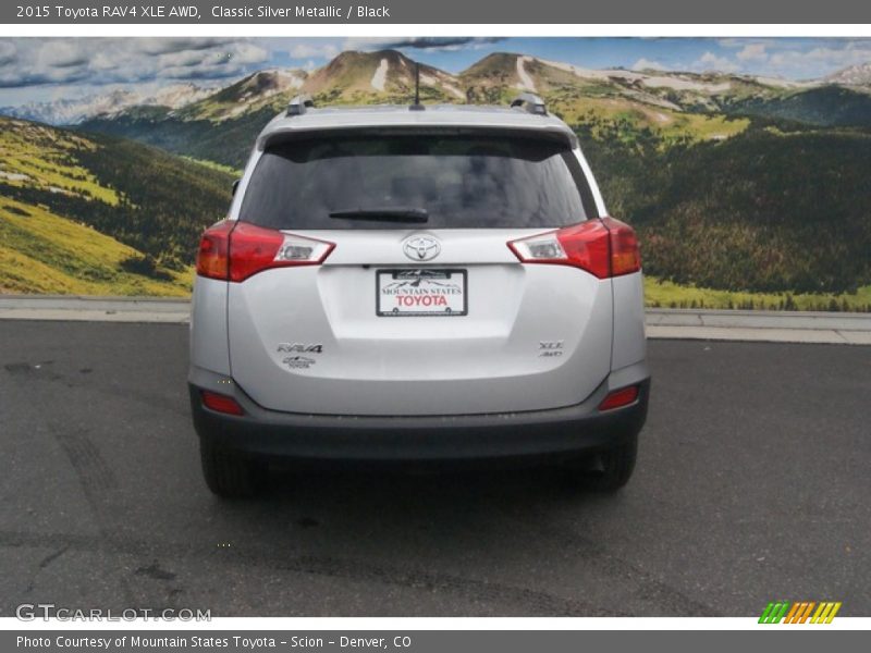 Classic Silver Metallic / Black 2015 Toyota RAV4 XLE AWD