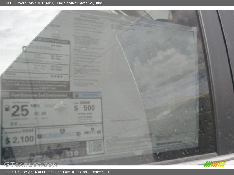Classic Silver Metallic / Black 2015 Toyota RAV4 XLE AWD