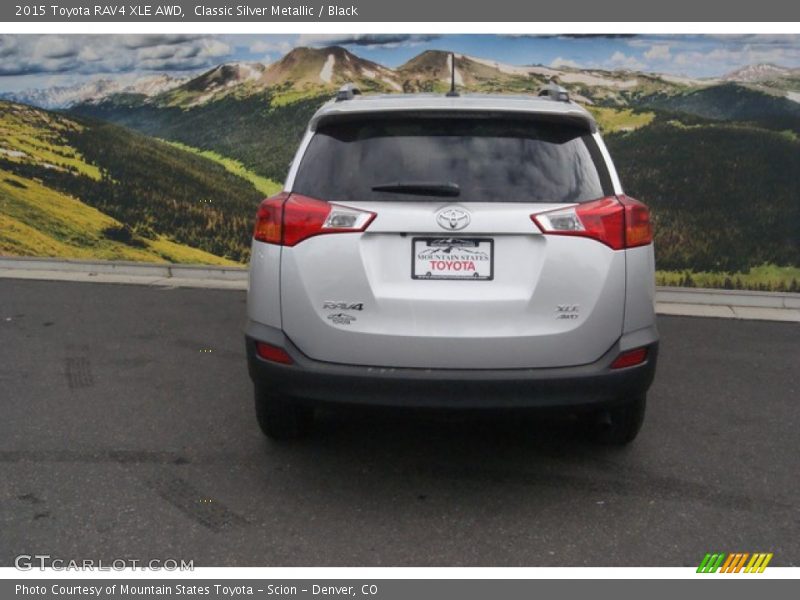Classic Silver Metallic / Black 2015 Toyota RAV4 XLE AWD