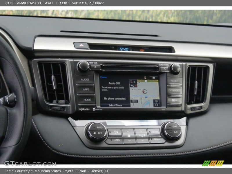 Classic Silver Metallic / Black 2015 Toyota RAV4 XLE AWD