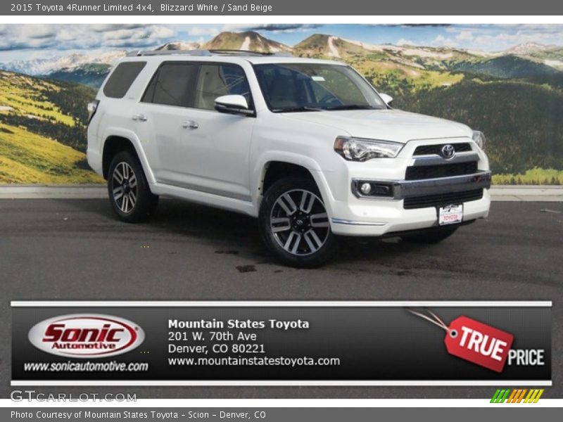 Blizzard White / Sand Beige 2015 Toyota 4Runner Limited 4x4