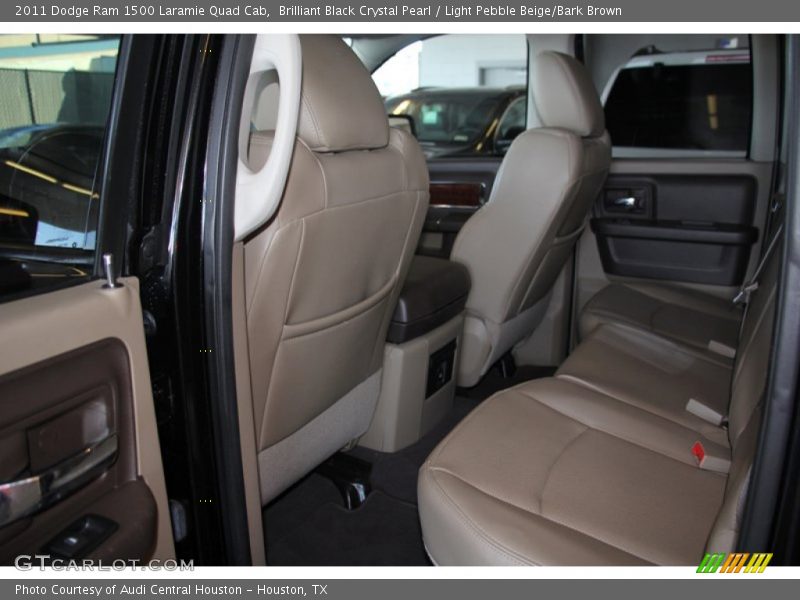 Brilliant Black Crystal Pearl / Light Pebble Beige/Bark Brown 2011 Dodge Ram 1500 Laramie Quad Cab