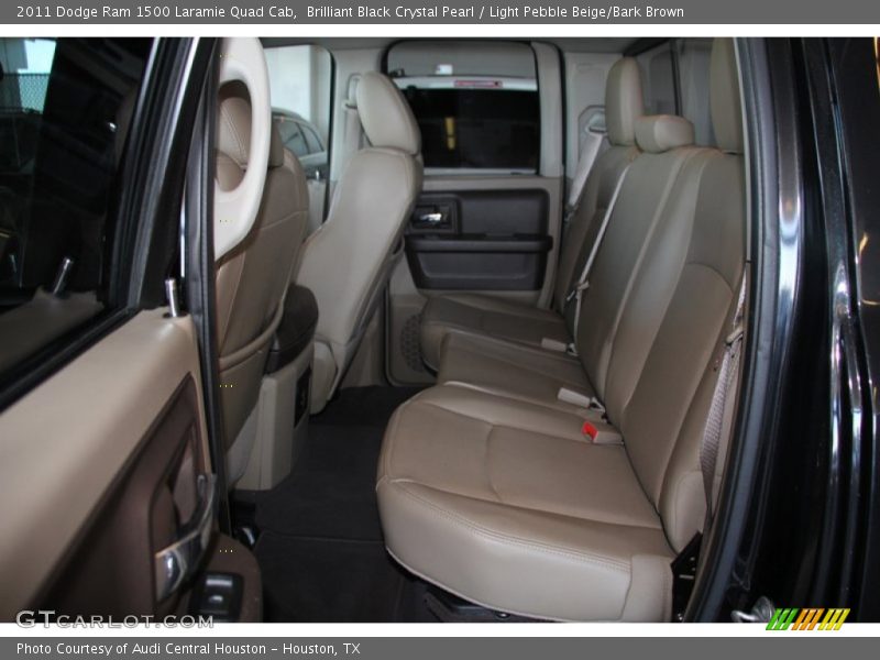 Brilliant Black Crystal Pearl / Light Pebble Beige/Bark Brown 2011 Dodge Ram 1500 Laramie Quad Cab