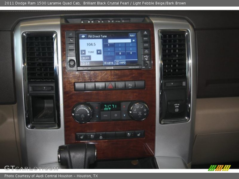 Brilliant Black Crystal Pearl / Light Pebble Beige/Bark Brown 2011 Dodge Ram 1500 Laramie Quad Cab