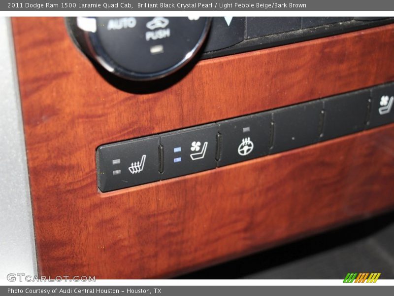 Brilliant Black Crystal Pearl / Light Pebble Beige/Bark Brown 2011 Dodge Ram 1500 Laramie Quad Cab