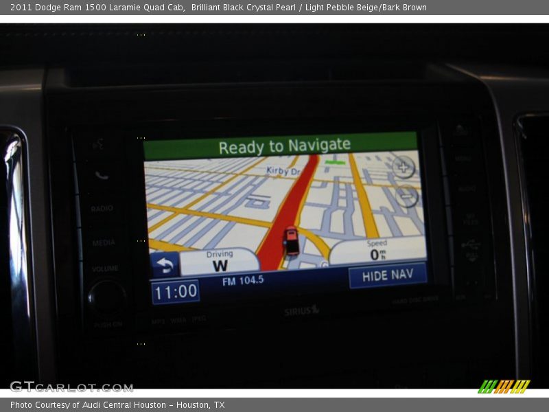 Brilliant Black Crystal Pearl / Light Pebble Beige/Bark Brown 2011 Dodge Ram 1500 Laramie Quad Cab