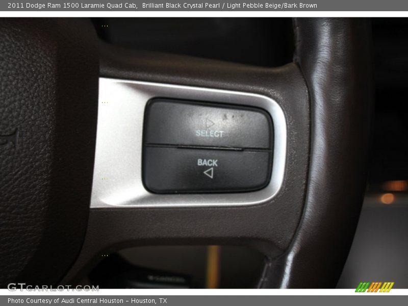 Brilliant Black Crystal Pearl / Light Pebble Beige/Bark Brown 2011 Dodge Ram 1500 Laramie Quad Cab