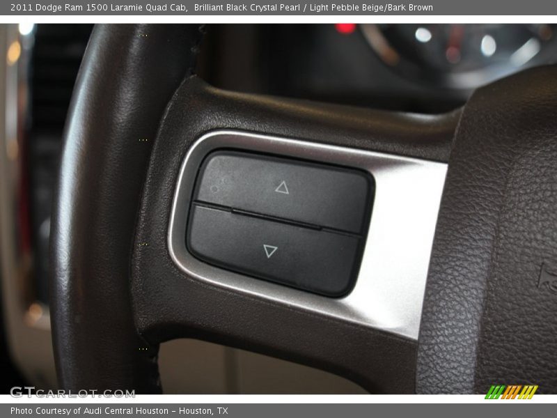 Brilliant Black Crystal Pearl / Light Pebble Beige/Bark Brown 2011 Dodge Ram 1500 Laramie Quad Cab